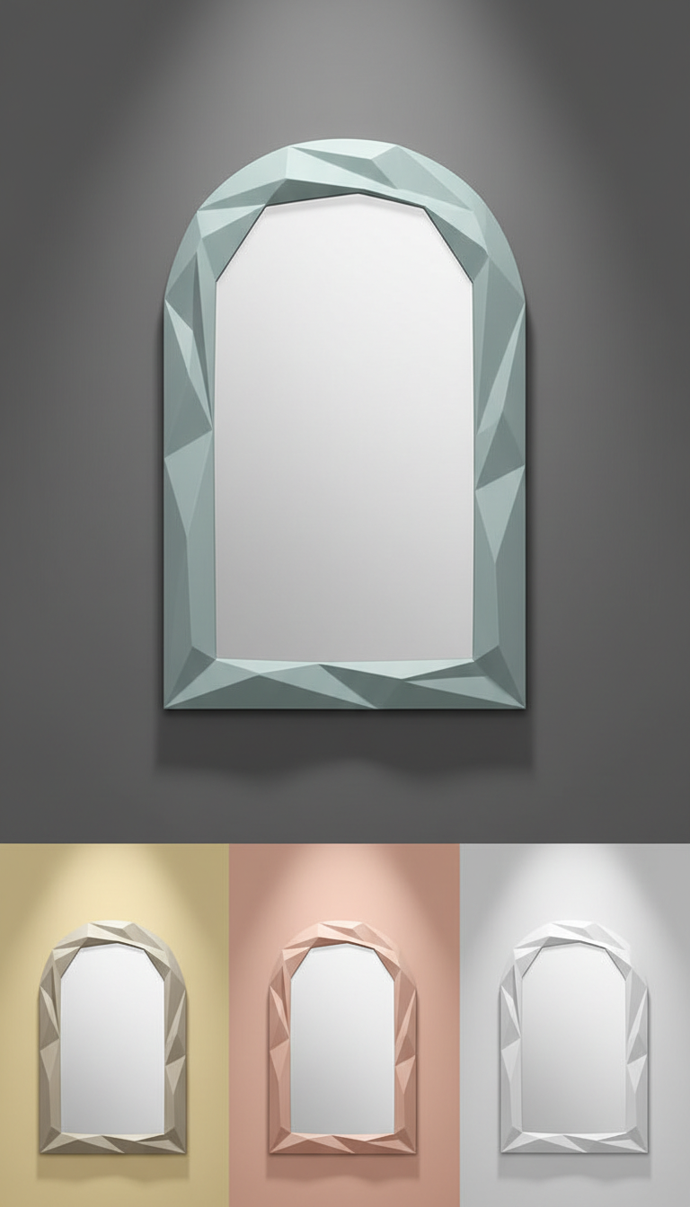 Arc XL geometric wall mirror